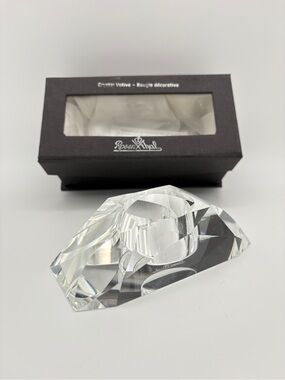 Rosenthal Crystal Votive Cut Half Round Candle Holder